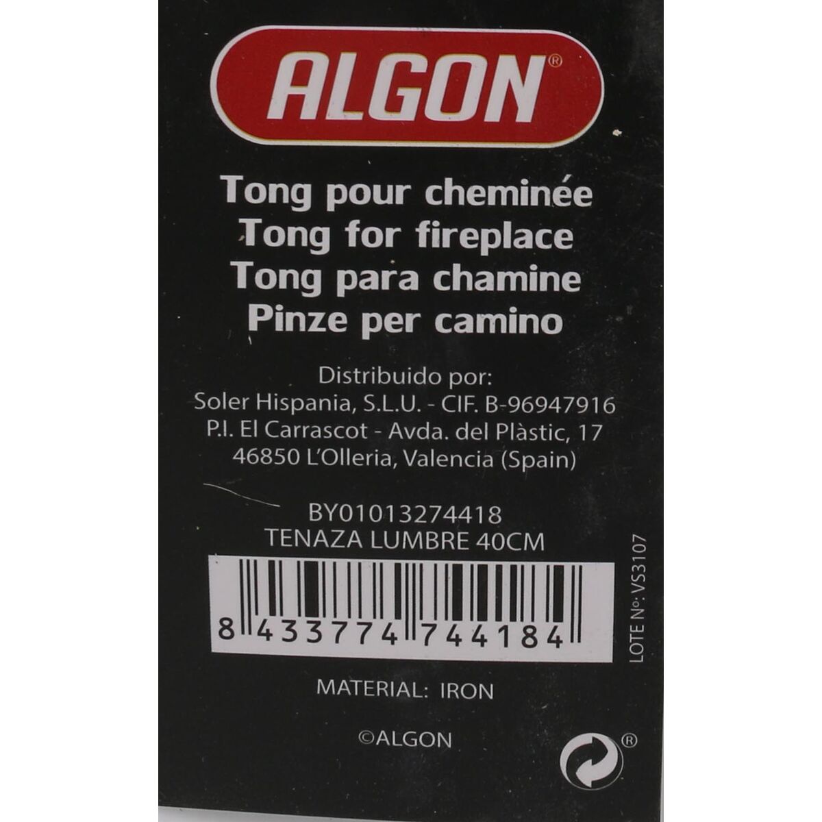 Pinze Algon Barbecue 40 x 10 x 1,6 cm