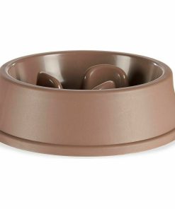 Ciotola ad Alimentazione Lenta per Animali Domestici Mascow Beige Plastica 1,5 L 27 x 7,5 x 27 cm (12 Unità)