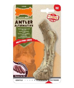 Giocattolo da mordere per cani Nylabone Dura Chew Corno Taglia M Nylon Cervo