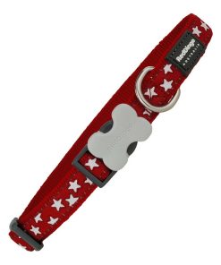 Collare per Cani Red Dingo Style Rosso Stelle (2 x 31-47 cm)
