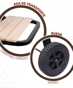 Barbecue a Carboni con Ruote Aktive Metallo smaltato 100,5 x 88,5 x 40 cm Nero