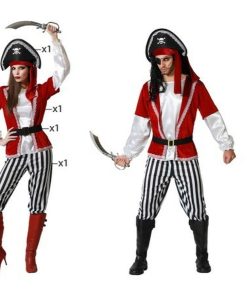 Costume per Adulti Rosso Pirata Taglia:XL