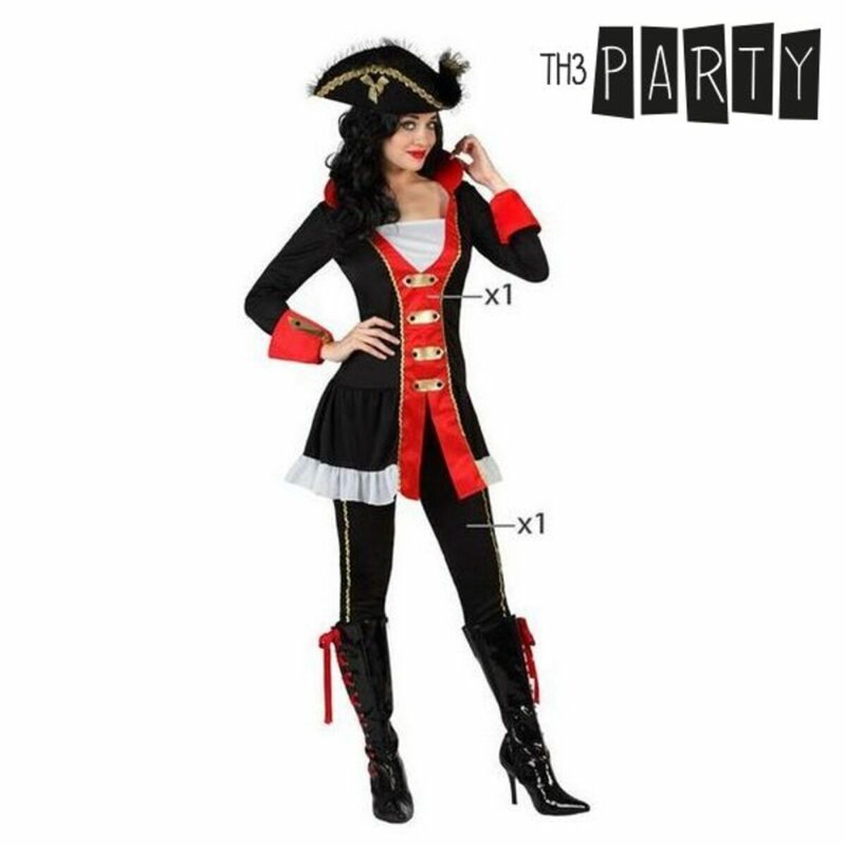 Costume per Adulti Th3 Party Multicolore Pirati (3 Pezzi) Taglia:M/L