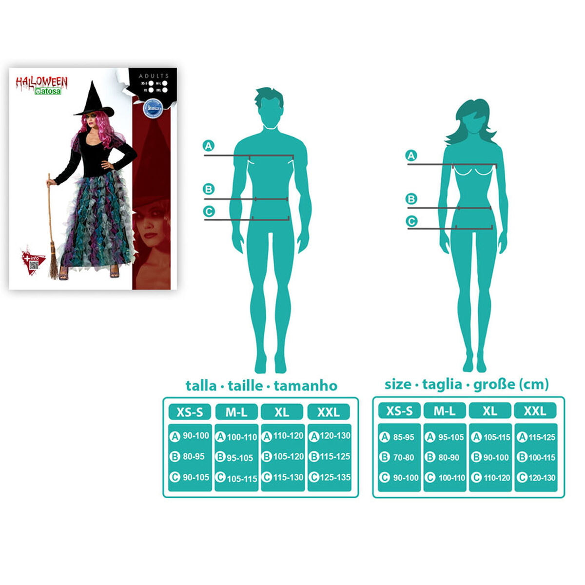 Costume per Adulti Strega M/L - Image 5