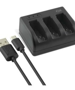 Caricabatterie per GoPro KSIX Hero 5 USB-C Nero