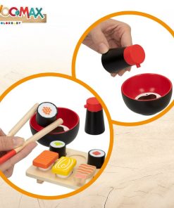 Gioco di Legno Woomax Sushi 14 Parti (6 Unità)
