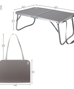 Tavolo Pieghevole Aktive Campeggio Antracite 60 x 25 x 40 cm (4 Unità)