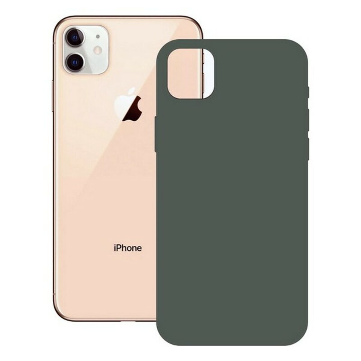 Custodia per Cellulare iPhone 12 KSIX Soft Silicone iPhone 12 Mini Colore:Nero