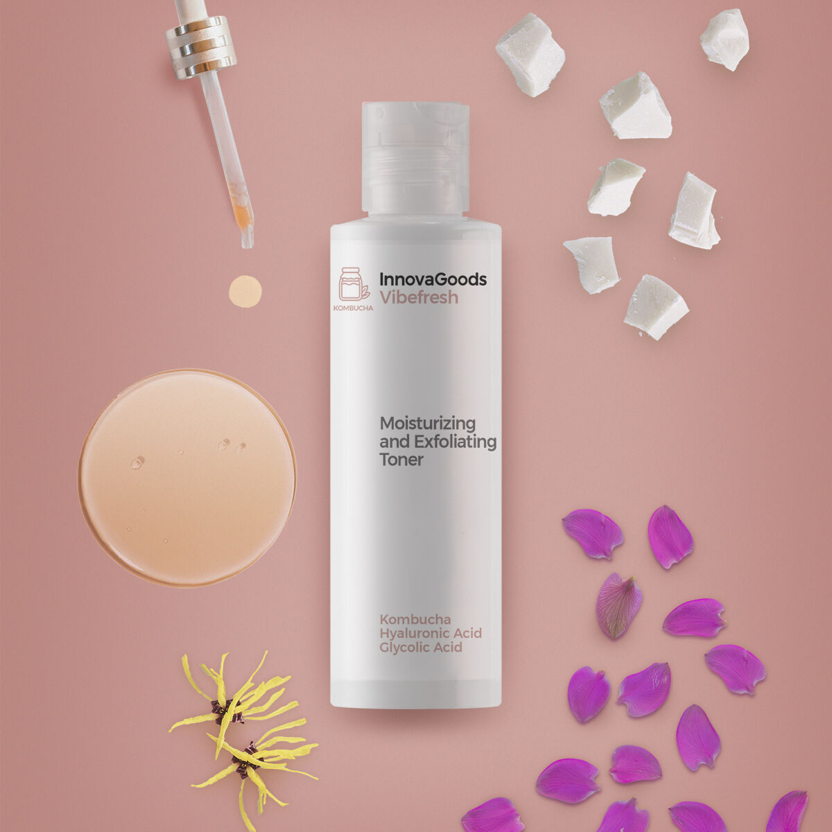 Tonico Viso Idratante ed Esfoliante Kombucha Vibefresh InnovaGoods 150 ml - Image 5