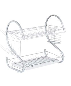 Scolapiatti da Lavandino Kinvara Bianco 45,5 x 24,5 x 37,5 cm 40 x 11,5 x 26,5 cm