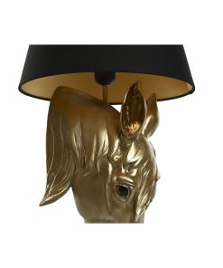 Lampada da tavolo Home ESPRIT Nero Dorato Resina 50 W 220 V 30 x 30 x 59 cm