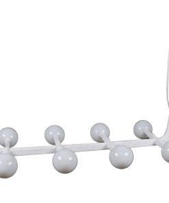 Lampadario Home ESPRIT Bianco Metallo Cristallo 110 x 45 x 23 cm