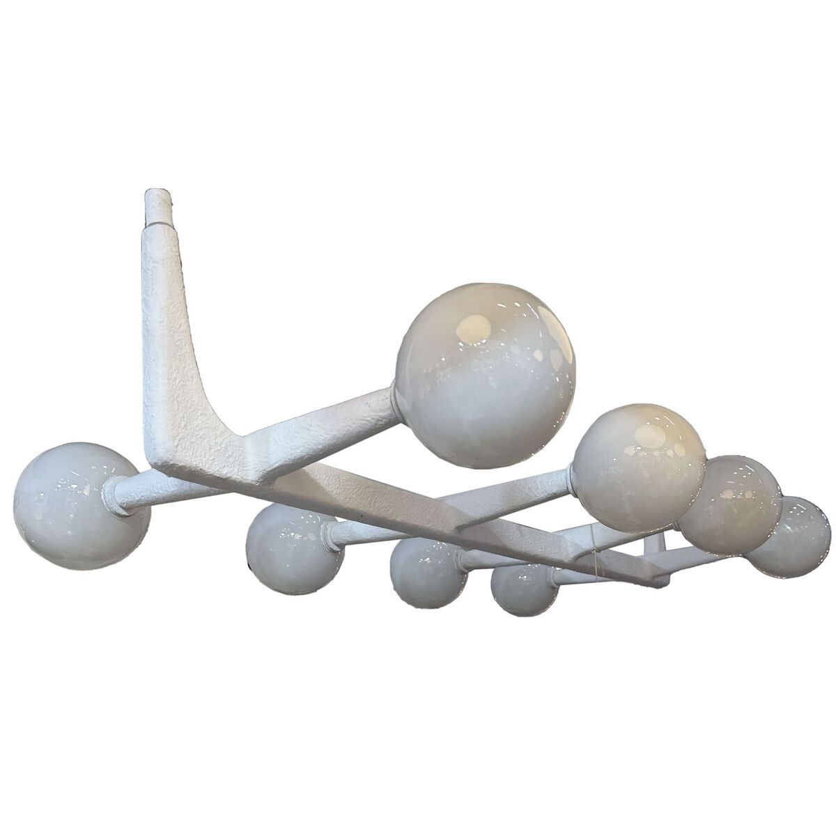 Lampadario Home ESPRIT Bianco Metallo Cristallo 110 x 45 x 23 cm - Image 2