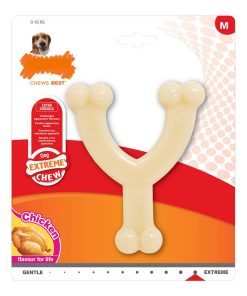 Giocattolo da mordere per cani Nylabone Extreme Chew Wishbone Taglia M Pollo Nylon