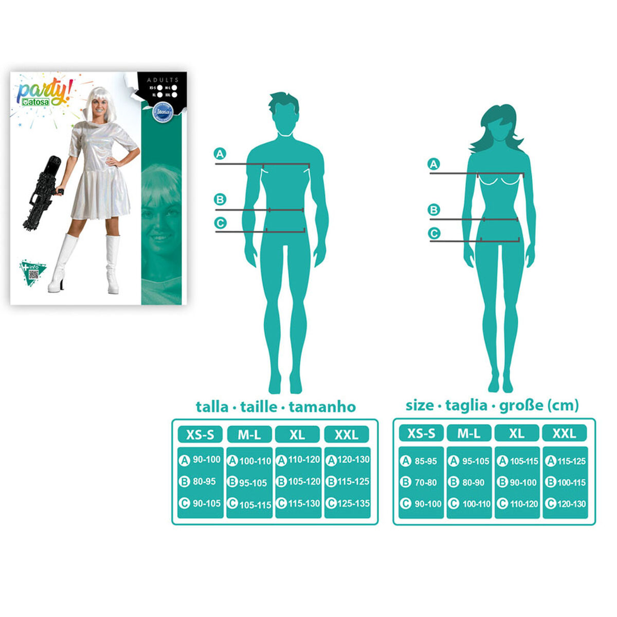 Costume per Adulti Bianco Taglia:XL - Image 2