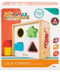 Puzzle di Legno per Bambini Woomax Forme 13,5 x 7,5 x 13 cm (6 Unità)