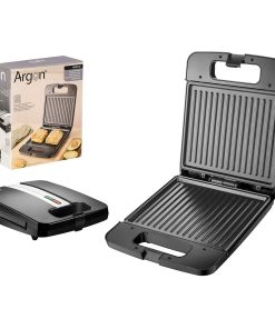 Tostiera Grill Argon Nero Acciaio 1400 W