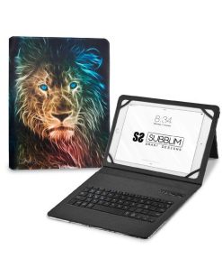 Tastiera Bluetooth con Supporto per Tablet Subblim SUBKT5-BTTL30 Multicolore Qwerty in Spagnolo