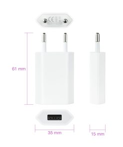 Caricabatterie da Parete NANOCABLE 10.10.2001 iPhone Bianco