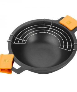 Padella BRA Braisogona_A272028 Nero Nero/Arancione Metallo Alluminio Ø 24 cm Ø 28 cm