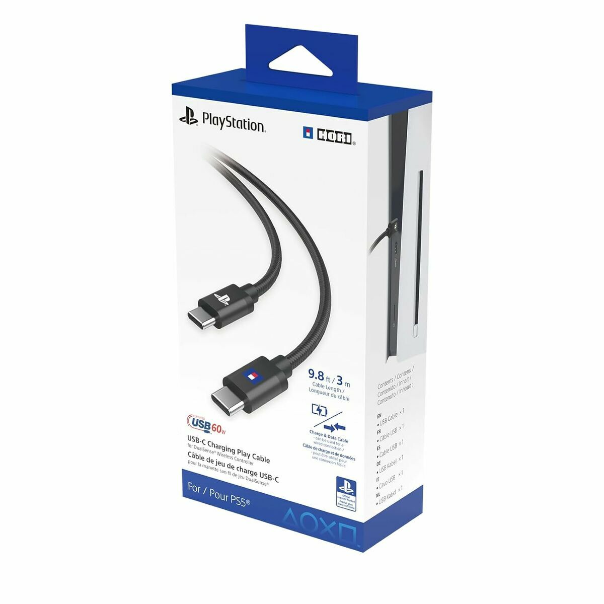 Cavo USB HORI PS5 Nero