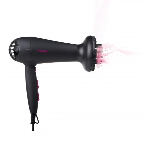 Asciugacapelli Pieghevole Tristar HD-2358 Agli ioni Nero 2000W
