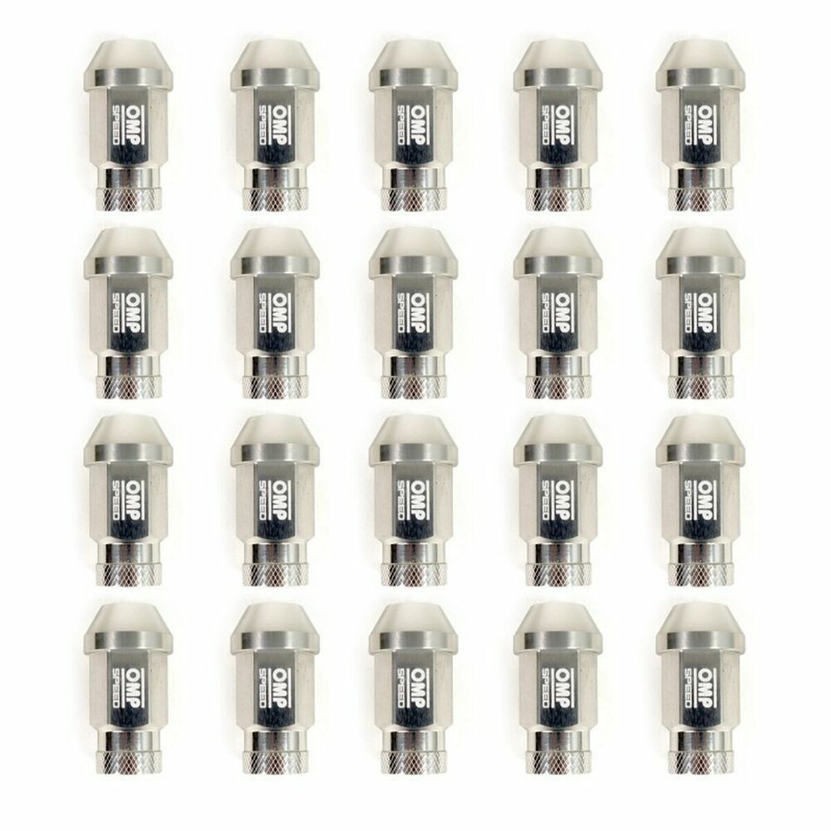 Set Dadi OMP 7075 Argento 20 uds M14 x 1,25
