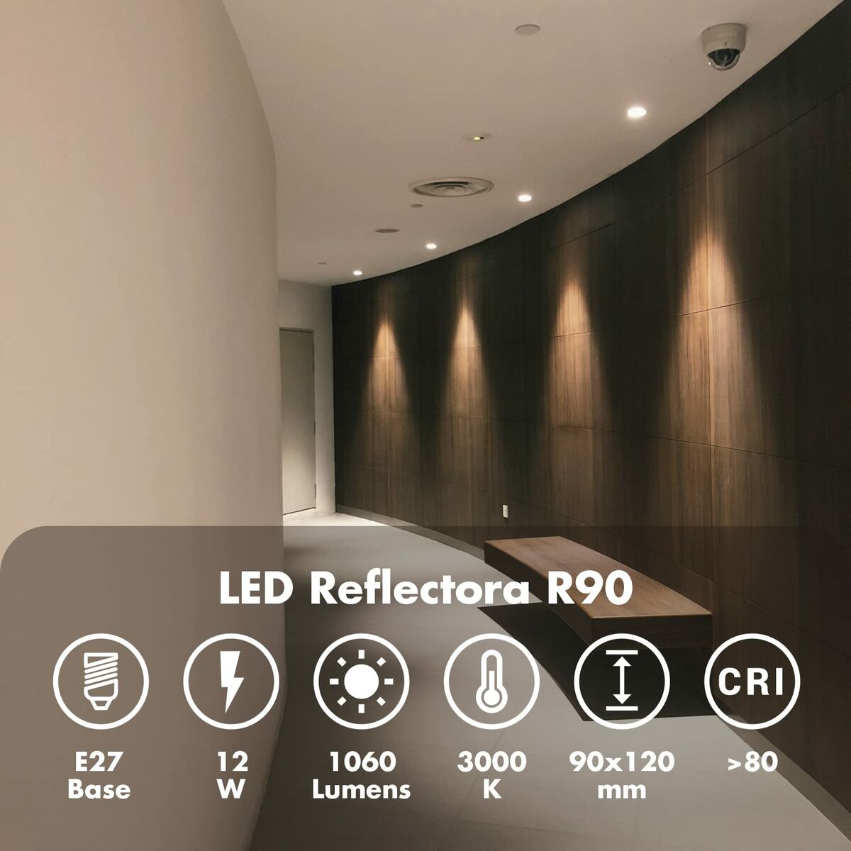 Lampadina LED Silver Electronics 999007 R90 E27 Grigio 12 W 3000K - Image 4