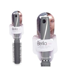 Spazzola Rotonda Berilo Grigio Silicone Plastica (12 Unità)