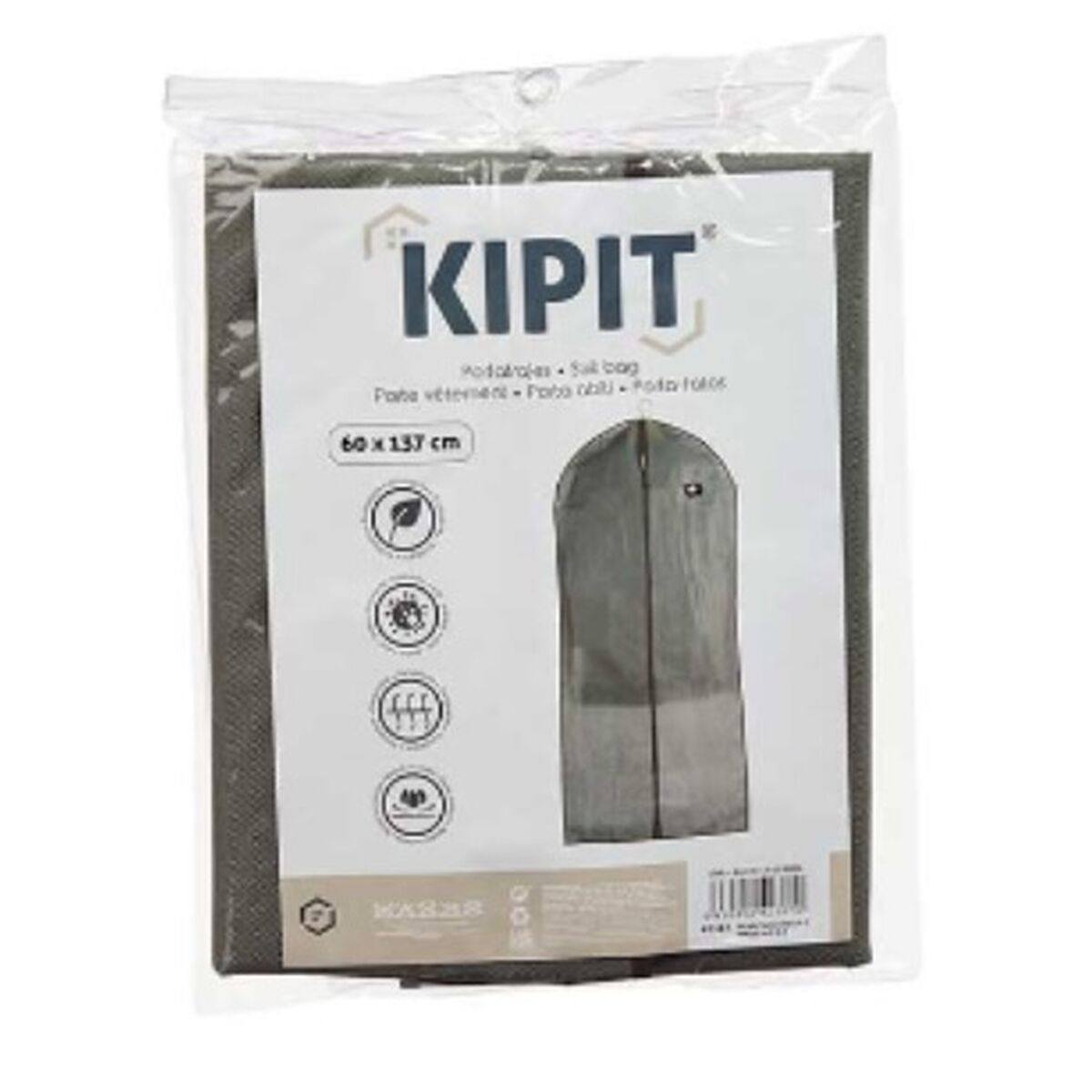 Porta abiti Kipit Grigio Poliestere polipropilene 60 x 137 cm 30 x 2 x 25 cm (24 Unità) - Image 4