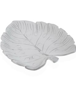Centrotavola Versa Foglio Bianco 17 x 3 x 28 cm