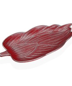 Centrotavola Versa Rosso Legno MDF Foglio 18,5 x 3 x 39,5 cm