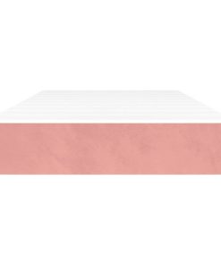 vidaXL Taschenfederkernmatratze Rosa 120x190x20 cm Samt
