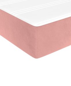 vidaXL Taschenfederkernmatratze Rosa 140x190x20 cm Samt