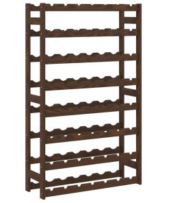 vidaXL Weinregal für 56 Flaschen Braun Massivholz Kiefer