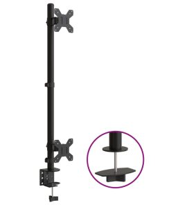 vidaXL Tischhalterung für 2 Monitore Schwarz Stahl VESA 75/100 mm
