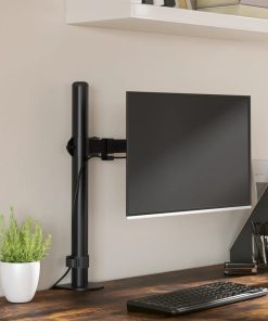 vidaXL Monitorhalterung Schwarz Stahl VESA 75/100 mm