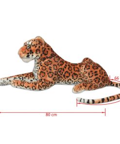 vidaXL Leopard Kuscheltier Plüsch Braun XXL