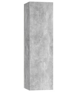 vidaXL Set muebles de salón TV 4 pzas madera ingeniería gris hormigón