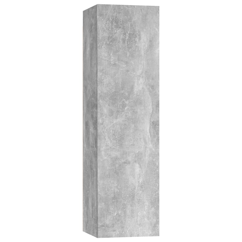 vidaXL Set muebles de salón TV 4 pzas madera ingeniería gris hormigón