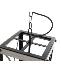 Lampadario DKD Home Decor Nero Metallo Marrone 220 V 50 W (25 x 25 x 43 cm)