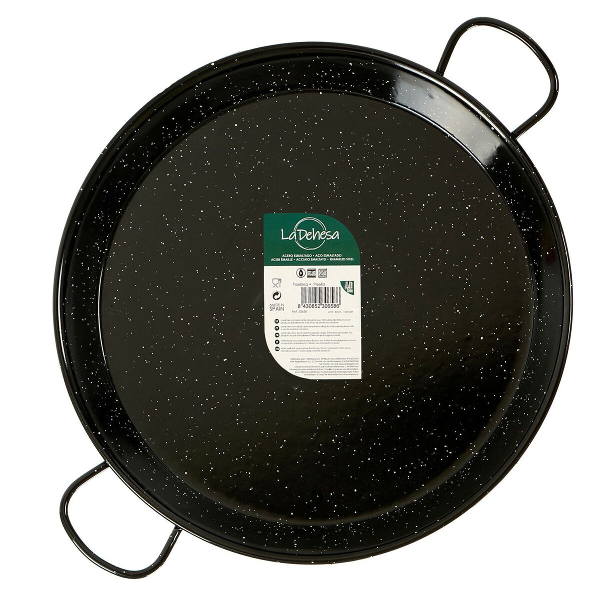 Padella La Dehesa Nero Acciaio Smaltato Ø 50 cm 64 x 6 x 54 cm (4 Unità)