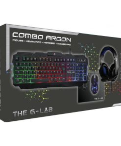 Tastiera e Mouse The G-Lab Combo Argon AZERTY Nero Francese AZERTY