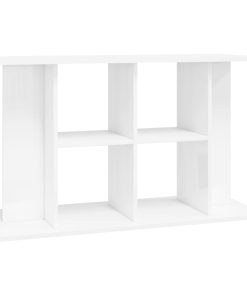 vidaXL Soporte de acuario madera ingeniería blanco brillo 100x40x60 cm