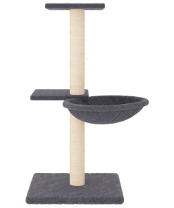 vidaXL Kratzbaum mit Sisal-Kratzsäulen Dunkelgrau 72 cm