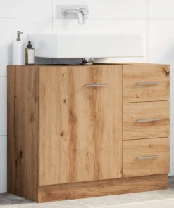 vidaXL Waschbeckenschrank Artisan-Eiche 63x30x54 cm Holzwerkstoff