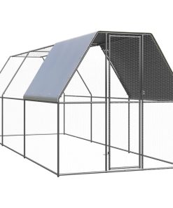 vidaXL Outdoor-Hühnerkäfig 2x6x2 m Verzinkter Stahl