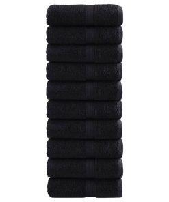 vidaXL Premium-Gästetücher SOLUND 10 Stk. Schwarz 30x50 cm 600 g/m²