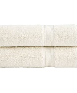 vidaXL Premium-Duschtücher SOLUND 2 Stk. Cremeweiß 70x140 cm 600 g/m²