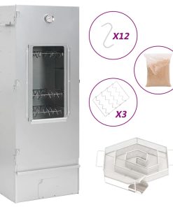vidaXL Räucherofen mit Kaltrauchgenerator Verzinkter Stahl
